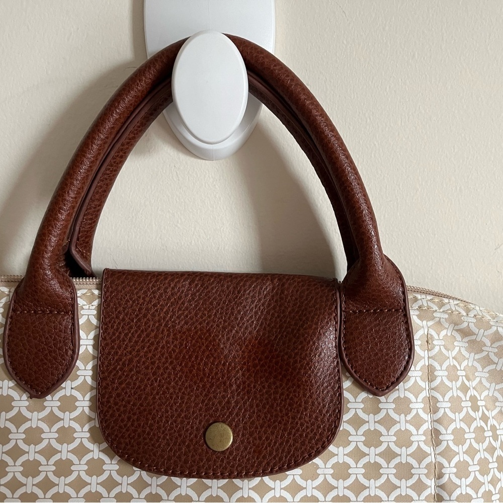Barth & McCallig Lightweight Foldable Bird Embellished Tote With Leather Trim - Picture 4 of 15